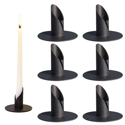 Produktbild von Set von 6 Metallkerzenhaltern, 2,2 cm, ideal für Tischdekoration und Hochzeiten