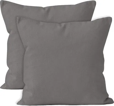 Zdjęcie produktu dla Zestaw 2 poszewek na poduszki Unyqoos®, bawełna, 3 rozmiary (w tym 40x40 cm), ukryty zamek błyskawiczny, dekoracyjne