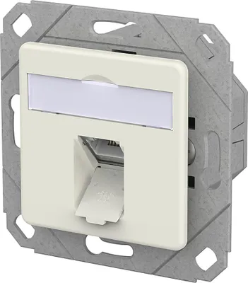 Produktbild von METZ CONNECT E-DAT C6A LSA++ Dose, 1 Port, UPk, reinweiß