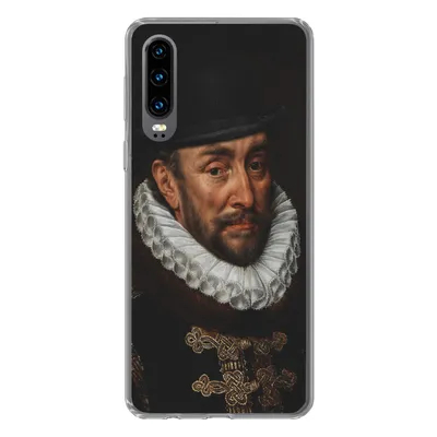 Produktbild von MuchoWow® Handyhülle Schutzhülle Hülle für Huawei P30 Gemälde - Wilhelm von Oranien - Alte Meister Silikon Softcase Handy Hülle - Kartenbesitzer