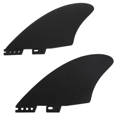 Zdjęcie produktu dla 2 sztuki, zdejmowane płetwy do desek surfingowych, wykonane z PVC, w kształcie ogona ryby, przeznaczone do długich desek surfingowych i desek do paddleboardingu