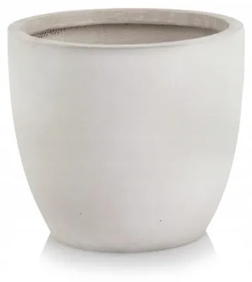Produktbild von Polnix Großer Runder Keramik-Pflanztopf Grau 45x44 cm