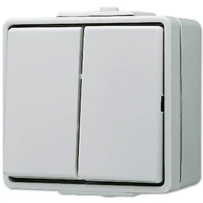 Zdjęcie produktu dla JUNG WG600 Przełącznik natynkowy serii 605W szary IP44