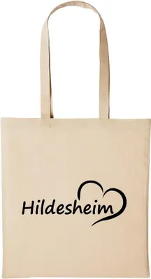 Produktbild von Huuraa Baumwollbeutel Hildesheim Geschenk Einkaufstasche Natural 10 Liter Baumwolle Hildesheim Accessoire