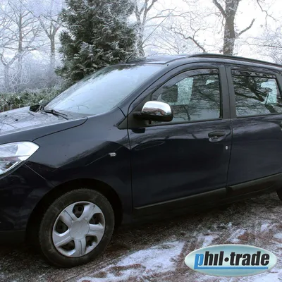 Obrázek produktu pro 1 sada nerezových krytů zrcátek V2A chrom pro Dacia Dokker Lodgy Nissan Micra K13