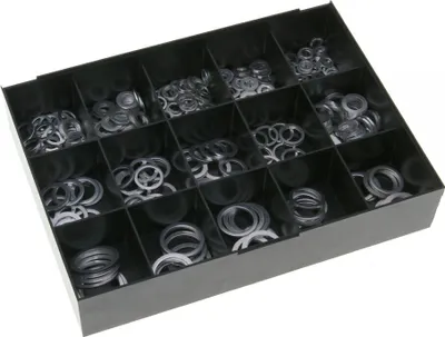 Produktbild von Dichtring Sortiment BestPrice Aluminium 400 Stück 6 x 12 x 1 mm 8 x 12 x 1 mm