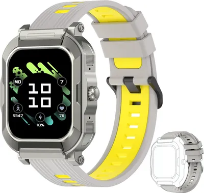Produktbild von Popglory Smartwatch mit Telefonfunktion 1,91" HD Touchscreen Fitnessuhr 100+ Sportmodi SpO2 Schlafmonitor kompatibel Android iOS