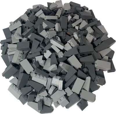 Immagine prodotto di LEGO® MOC Mattoncini per tetti Grigio chiaro Grigio scuro Montagna mista e roccia Costruisci! Parti 50x
