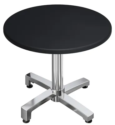 Produktbild von WBO | Bistro Außen Tisch | Ø:H 70 x 78,5 cm | Schwarz  / Aluminium | Rund | Klappbar + Zusatzgewicht | Bistro Tisch Gastro Tisch