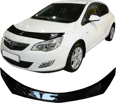 Produktbild von SCOUTT | Motorhaube Windabweiser Insekten Steinschlagschutz Für Opel Astra J GTC 2012-2018, Aerodynamisch, Einfache Montage, Getönt, Spezielle Halterungen Für Die Haube (Ohne Bohren)