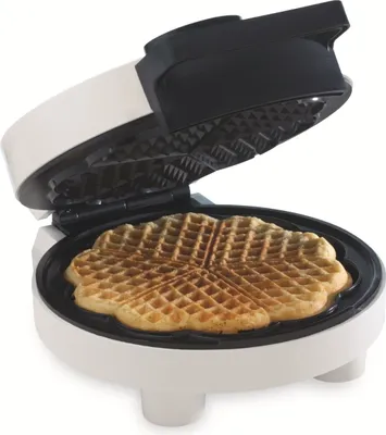 Image de Trebs vafeļu panna sirds formā, 1000W, balta