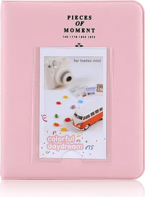 Produktbild von Rosa 64 Taschen Album Fototasche Sofortbildkamera für Fuji für Instax Mini8 7s 25 50s 90