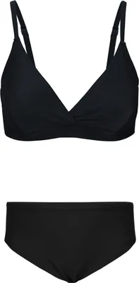 Produktbild von Aquarti Mädchen Bikini Set Bustier Bikinislip Zweiteiliger Badeanzug, Farbe: 039 Schwarz, Größe: 152