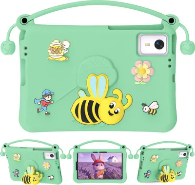 Produktbild von Kinder Hülle für Samsung Galaxy Tab S11 11"/ Tab S10 Lite 10,9" Leicht Stoßfeste Kindgerechtes Schutzhülle mit Griff, Biene Ständer Grün