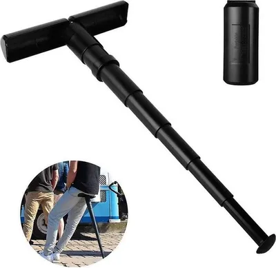 Produktbild von Teleskop-Hocker klappbar höhenverstellbar für Outdoor-Aktivitäten aus Fiberglas und Stahl mit rutschfesten Füßen und Tasche