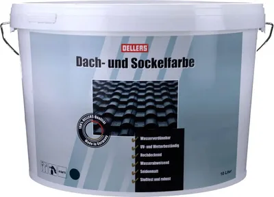 Produktbild von OELLERS RoofColor® Dach- & Sockelfarbe 10L – RAL 6005 Moosgrün – hochdeckende Dachbeschichtung, wetterbeständig & langlebig, wasserbasiert