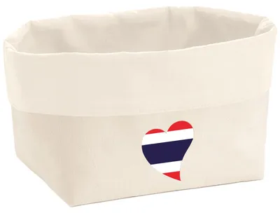 Produktbild von Huuraa Organizer Thailand Flagge Herz 8 Liter Large Canvas Baumwolle Utensilo Geschenkidee
