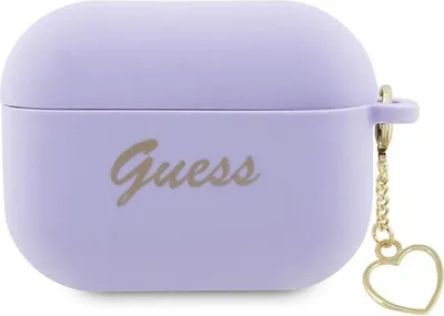 Obrázok produktu pre GUESS puzdro pre APPLE AirPods Pro 2 (2022 / 2023) GUAP2LSCHSU (Silicone Charm Heart Collection) fialové