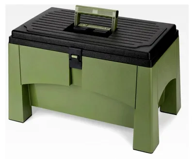 Produktbild von ST2 Green 3-in-1 Camping Trittstufe und Aufbewahrungsbox für Wohnmobile und Wohnwagen mit Werkzeugeinlage, belastbar bis 200 kg