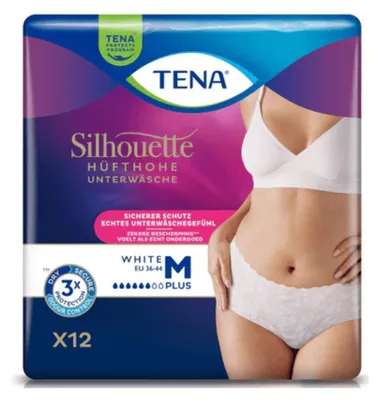 Produktbild von 6x TENA Silhouette Normal Blanc Inkontinenzpants Gr. M | Packung (12 Stück)