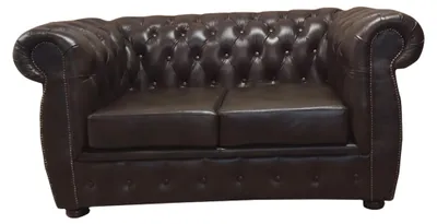 Produktbild von Chesterfield Sofa 2 Sitz Luxus Couch Zweisitzer Sofas Braun Möbel Couchen