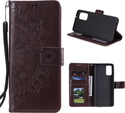 Image de Housse pour Samsung Galaxy M31s Housse téléphone portable Flip Case Cover Housse de protection Mandala Braun