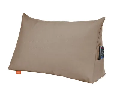 Image de Coussin lombaire, coussin en forme de coin pour lit et canapé, 70 cm de large, marron clair, coussin de lecture, sleepling