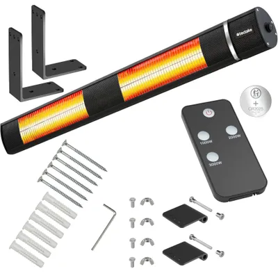 Produktbild von tectake® Infrarotheizstrahler Solaria Horizon 3 Leistungsstufen, 1000, 2000 und 3000 W einfache Montage, 95 x 11 x 10,5 cm