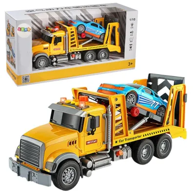 Image de Leantoys : dépanneuse et voiture de secours 2 en 1 avec lumières et sons réglables