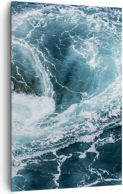 Produktbild von Bild auf Leinwand - Leinwandbild - Einteilig - Wasser Stein Welle - 80x120cm - Wand Bild - Wanddeko - Wandbilder - Leinwanddruck - Wanddekoration - Leinwand bilder - Wandbild - PA80x120-3968