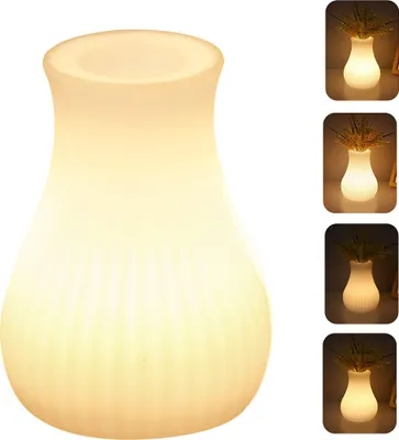 Produktbild von Vasenlicht, wiederaufladbares Kinder Nachtlicht, Fernbedienungsdimmer, kabellose Tischlampe für Esszimmer, dekorative Lampe für Esstisch im Freien