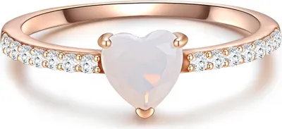 Produktbild von Glanzstücke München Ring Herz Sterling Silber Mondstein (synth.) 50083083 52