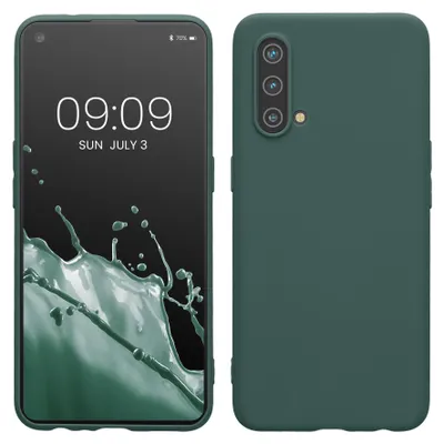 Obrázek produktu pro Pouzdro kwmobile pro telefon OnePlus Nord CE 5G, vyrobené z TPU – obal podporuje bezdrátové nabíjení, flexibilní ochranné pouzdro, gumové provedení v modrozelené barvě