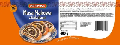 Zdjęcie produktu dla Masa makowa Prospona 400 g