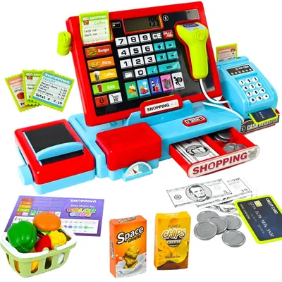 Image de SolidKeus - Caisse enregistreuse jouet avec calculatrice et scanner pour enfants