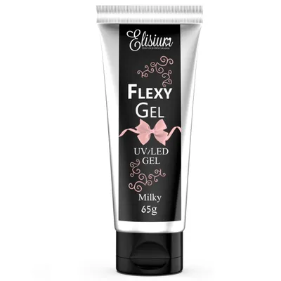 Produktbild von ELISIUM Flexy Gel Nagelverlängerung Milky 65g