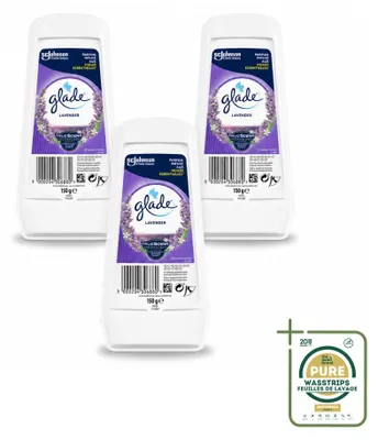 Produktbild von 3 x Glade Gel Lufterfrischer - Lavendel & Aloe Vera - 150 g - Vorratspackung - 3 Stücke