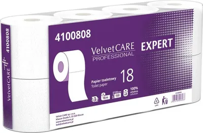 Produktbild von Toaletný papier 3-vrstvový VELVET CARE Expert 100% celulóza 18m (8ks)