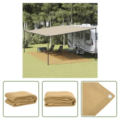Obrázek produktu pro The Living Store stanový koberec pískové barvy 400x600 cm HDPE