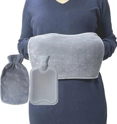 Produktbild von Famanu Warmwasserflasche mit abnehmbarem Deckel - Grau