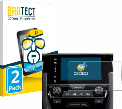 Produktbild von 2x Für Honda Civic 2020 Infotainment System 2020 Schutzfolie BROTECT Displayschutz Display Schutz Folie Klar Transparent