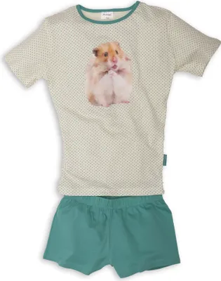Produktbild von Mädchen Shorty mit Tierfoto-Druck - Moonline ; offwhite , 128