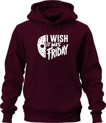 Obrázek produktu pro Freitag13 Grusel Halloween Uni mikina s kapucí Kapuzenpullover, Burgundy, 3XL