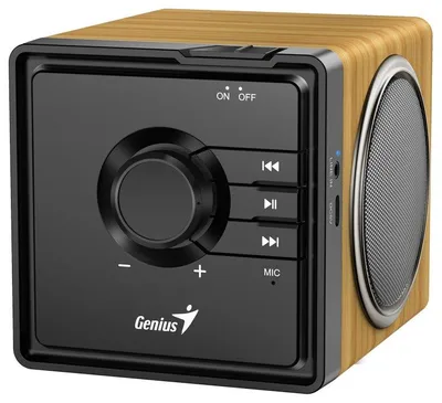 Produktbild von GENIUS Lautsprecher SP-916BT / Bluetooth 5.3 / 6 W / Mikrofon / helle Holzfarbe
