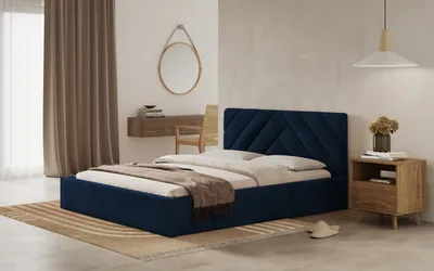 Obrázek produktu pro Postel PRATO 140x200 modrá s úložným prostorem