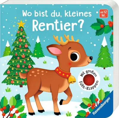 Produktbild von Ravensburger Buch Pappbilderbuch Wo bist du, kleines Rentier? 41928
