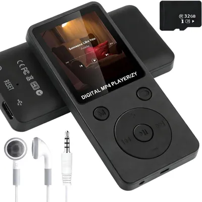 Immagine prodotto di Lettore musicale portatile - Lettore MP3 - Ascolto di musica - Altoparlante integrato - 32 GB di memoria - Leggero