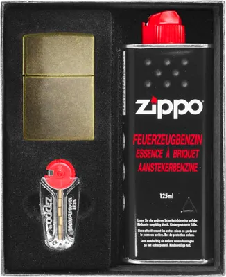 Produktbild von ZIPPO Feuerzeug ANTIK MESSING Geschenkset Nr. 1