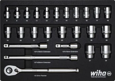 Image de Wiha 44740 Jeu de douilles 1/2 395 mm (44740)