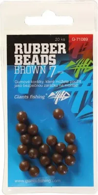 Zdjęcie produktu dla Giants fishing gumowe koraliki Rubber Beads Transparent Brown 20 szt. G-71088